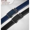 BULLIANT Men Belts 2 Pack,Ratchet Sliding Belt Adjustable For Gift Mens Dress Casual 1 3/8″,Cut for Fit(2pack-black/Purplish Blue2936)