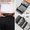 BULLIANT Men Belts 2 Pack,Ratchet Sliding Belt Adjustable For Gift Mens Dress Casual 1 3/8″,Cut for Fit(2pack-black/Tawny3275)