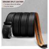 BULLIANT Men’s Belt – Ratchet Leather Belt for Men Dress and Casual Pants Jeans 1 3/8″(Black3357)