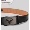 BULLIANT Men’s Belt – Ratchet Leather Belt for Men Dress and Casual Pants Jeans 1 3/8″(Black4177)
