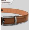BULLIANT Men’s Belt – Ratchet Leather Belt for Men Dress and Casual Pants Jeans 1 3/8″(Orange Brown2923)