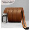 BULLIANT Men’s Belt – Ratchet Leather Belt for Men Dress and Casual Pants Jeans 1 3/8″(Orange Brown2923)