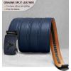 BULLIANT Men’s Belt – Ratchet Leather Belt for Men Dress and Casual Pants Jeans 1 3/8″(Purplish Blue4528)