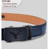 BULLIANT Men’s Belt – Ratchet Leather Belt for Men Dress and Casual Pants Jeans 1 3/8″(Purplish Blue4528)