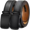 BULLIANT Men Belts 2 Pack,Ratchet Sliding Belt Adjustable For Gift Mens Dress Casual 1 3/8″,Cut for Fit(2pack-black/Dark Gray8218)