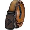 BULLIANT Men’s Belt – Ratchet Leather Belt for Men Dress and Casual Pants Jeans 1 3/8″(Tawny4529)