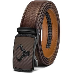BULLIANT Men’s Belt – Ratchet Leather Belt for Men Dress and Casual Pants Jeans 1 3/8″(Deep Brown/Light Brown4175)