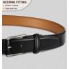 BULLIANT Men Belt Multi Pack,Leather Belt For Gift Men Golf Dress Casual Jean 7Holes 1 3/8″(Black4151)