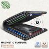 BULLIANT Men Wallet,Magnetic Wallet Full-Grain Leather Slim Pocket Fit 10Cards RFID Blocking 4.2″ x3”(Black8414)