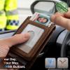 BULLIANT Men Wallet,Magnetic Wallet Full-Grain Leather Slim Pocket Fit 10Cards RFID Blocking 4.2″ x3”(Pecan Pie8416)