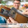 BULLIANT Men Wallet,Magnetic Wallet Full-Grain Leather Slim Pocket Fit 10Cards RFID Blocking 4.2″ x3”(orange brown8415)