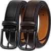 BULLIANT Men Belt Multi Pack,Leather Belt For Gift Men Golf Dress Casual Jean 7Holes 1 3/8″(2pack-black/Deep Brown6464)