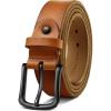 BULLIANT Men Belt Multi Pack,Leather Belt For Gift Men Golf Dress Casual Jean 7Holes 1 3/8″(Orange Brown4677)
