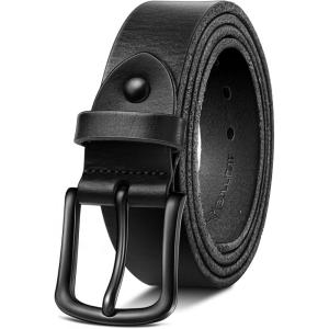 BULLIANT Men Belt Multi Pack,Leather Belt For Gift Men Golf Dress Casual Jean 7Holes 1 3/8″(Black4675)