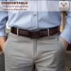 BULLIANT Men Belt-Ratchet Leather Adjustable Belt tailless For Gift Men Dress Casual Jeans 1 3/8″ Hiding Tail-Cut For Fit(Deep Brown4695)