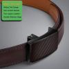 BULLIANT Men Belt-Ratchet Leather Adjustable Belt tailless For Gift Men Dress Casual Jeans 1 3/8″ Hiding Tail-Cut For Fit(Deep Brown4695)