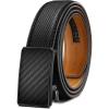 BULLIANT Men Belt-Ratchet Leather Adjustable Belt tailless For Gift Men Dress Casual Jeans 1 3/8″ Hiding Tail-Cut For Fit(Black4694)