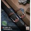 BULLIANT Belt for Men 2Pack,Mens Gift Stretch Braided Web Belt Elastic for Casual Golf Jeans,1 3/8″(2pack-black/Coffee8355)
