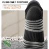 BULLIANT Men Running Socks,Active Ankle Socks No Show For Men With Cushioned Footbed Arch Support Breathable Wicking(6pairs-black8642)