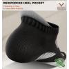 BULLIANT Men Running Socks,Active Ankle Socks No Show For Men With Cushioned Footbed Arch Support Breathable Wicking(6pairs-black8642)