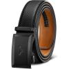 BULLIANT Men Belt,Ratchet Leather Belt Click Adjustable for Men Jeans Dress Casual 1 3/8-Cut to Fit(Black8596)