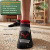 BULLIANT Men Ankle Socks Running Socks Extra Stretch Nylon-Arch Support Cushioned Sole Breathable Wicking(6pairs-black8625)