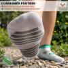 BULLIANT Men Ankle Socks Running Socks Extra Stretch Nylon-Arch Support Cushioned Sole Breathable Wicking(6pairs-creamy White8626)