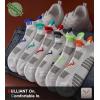 BULLIANT Men Ankle Socks Running Socks Extra Stretch Nylon-Arch Support Cushioned Sole Breathable Wicking(6pairs-creamy White8626)