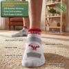 BULLIANT Men Ankle Socks Running Socks Extra Stretch Nylon-Arch Support Cushioned Sole Breathable Wicking(6pairs-creamy White8626)