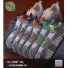 BULLIANT Men Ankle Socks Running Socks Extra Stretch Nylon-Arch Support Cushioned Sole Breathable Wicking(6pairs-gray Heather 8627)