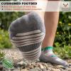 BULLIANT Men Ankle Socks Running Socks Extra Stretch Nylon-Arch Support Cushioned Sole Breathable Wicking(6pairs-gray Heather 8627)