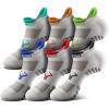 BULLIANT Men Ankle Socks Running Socks Extra Stretch Nylon-Arch Support Cushioned Sole Breathable Wicking(6pairs-creamy White8626)