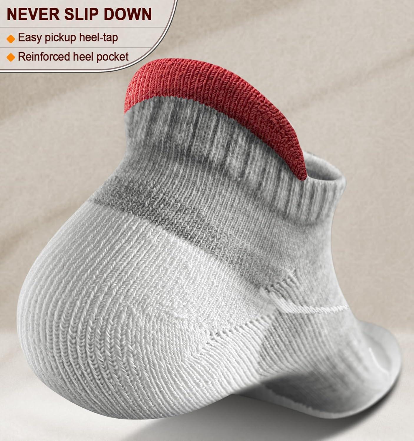image:imageBULLIANT Men Running SocksActive Ankle Socks No Show For Men With Cushioned Footbed Arch Support Breathable Wicking6pairsgray Heather 4308