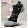BULLIANT Men Running Socks,Active Ankle Socks No Show For Men With Cushioned Footbed Arch Support Breathable Wicking(6pairs-black 6 Color Mixed3002)
