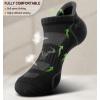 BULLIANT Men Running Socks,Active Ankle Socks No Show For Men With Cushioned Footbed Arch Support Breathable Wicking(6pairs-black 6 Color Mixed3071)