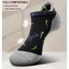BULLIANT Men Running Socks,Active Ankle Socks No Show For Men With Cushioned Footbed Arch Support Breathable Wicking(6pairs-black3664)