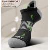 BULLIANT Men Running Socks,Active Ankle Socks No Show For Men With Cushioned Footbed Arch Support Breathable Wicking(6pairs-black4211)