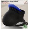 BULLIANT Men Running Socks,Active Ankle Socks No Show For Men With Cushioned Footbed Arch Support Breathable Wicking(6pairs-black8647)