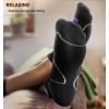 BULLIANT Men Running Socks,Active Ankle Socks No Show For Men With Cushioned Footbed Arch Support Breathable Wicking(6pairs-black/Creamy White3072)