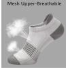 BULLIANT Men Running Socks,Active Ankle Socks No Show For Men With Cushioned Footbed Arch Support Breathable Wicking(6pairs-black/Dark Gray4208)