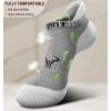 BULLIANT Men Running Socks,Active Ankle Socks No Show For Men With Cushioned Footbed Arch Support Breathable Wicking(6pairs-gray 6 Color Mixed3006)