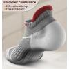BULLIANT Men Running Socks,Active Ankle Socks No Show For Men With Cushioned Footbed Arch Support Breathable Wicking(6pairs-gray Heather 4308)