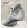 BULLIANT Men Running Socks,Active Ankle Socks No Show For Men With Cushioned Footbed Arch Support Breathable Wicking(6pairs-gray Heather 4430)
