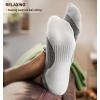 BULLIANT Men Running Socks,Active Ankle Socks No Show For Men With Cushioned Footbed Arch Support Breathable Wicking(6pairs-gray Heather 4430)