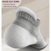 BULLIANT Men Running Socks,Active Ankle Socks No Show For Men With Cushioned Footbed Arch Support Breathable Wicking(6pairs-gray Heather /Rose Red3788)