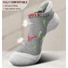 BULLIANT Men Running Socks,Active Ankle Socks No Show For Men With Cushioned Footbed Arch Support Breathable Wicking(6pairs-gray Heather /Rose Red3788)