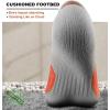 BULLIANT Men Running Socks,Active Ankle Socks No Show For Men With Cushioned Footbed Arch Support Breathable Wicking(6pairs-orange8251)