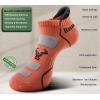 BULLIANT Men Running Socks,Active Ankle Socks No Show For Men With Cushioned Footbed Arch Support Breathable Wicking(6pairs-orange8251)