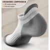 BULLIANT Men Running Socks,Active Ankle Socks No Show For Men With Cushioned Footbed Arch Support Breathable Wicking(6pairs-white3667)