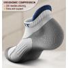 BULLIANT Men Running Socks,Active Ankle Socks No Show For Men With Cushioned Footbed Arch Support Breathable Wicking(6pairs-white4307)